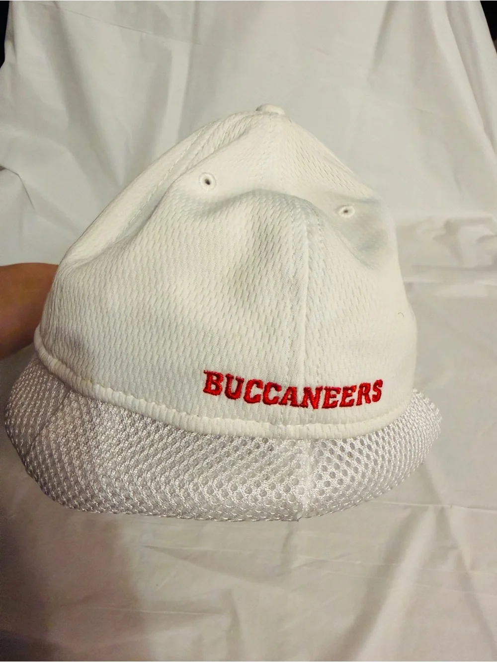 Tampa Bay Buccaneers New Era 39THIRTY Hat M/L White Throwback Bucco Bruce NFL